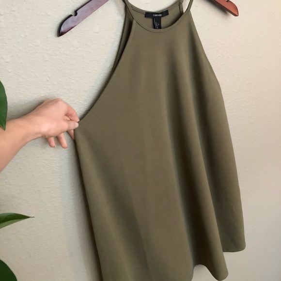 F21 | Sage High Neck Mini Dress - Picture 4 of 6